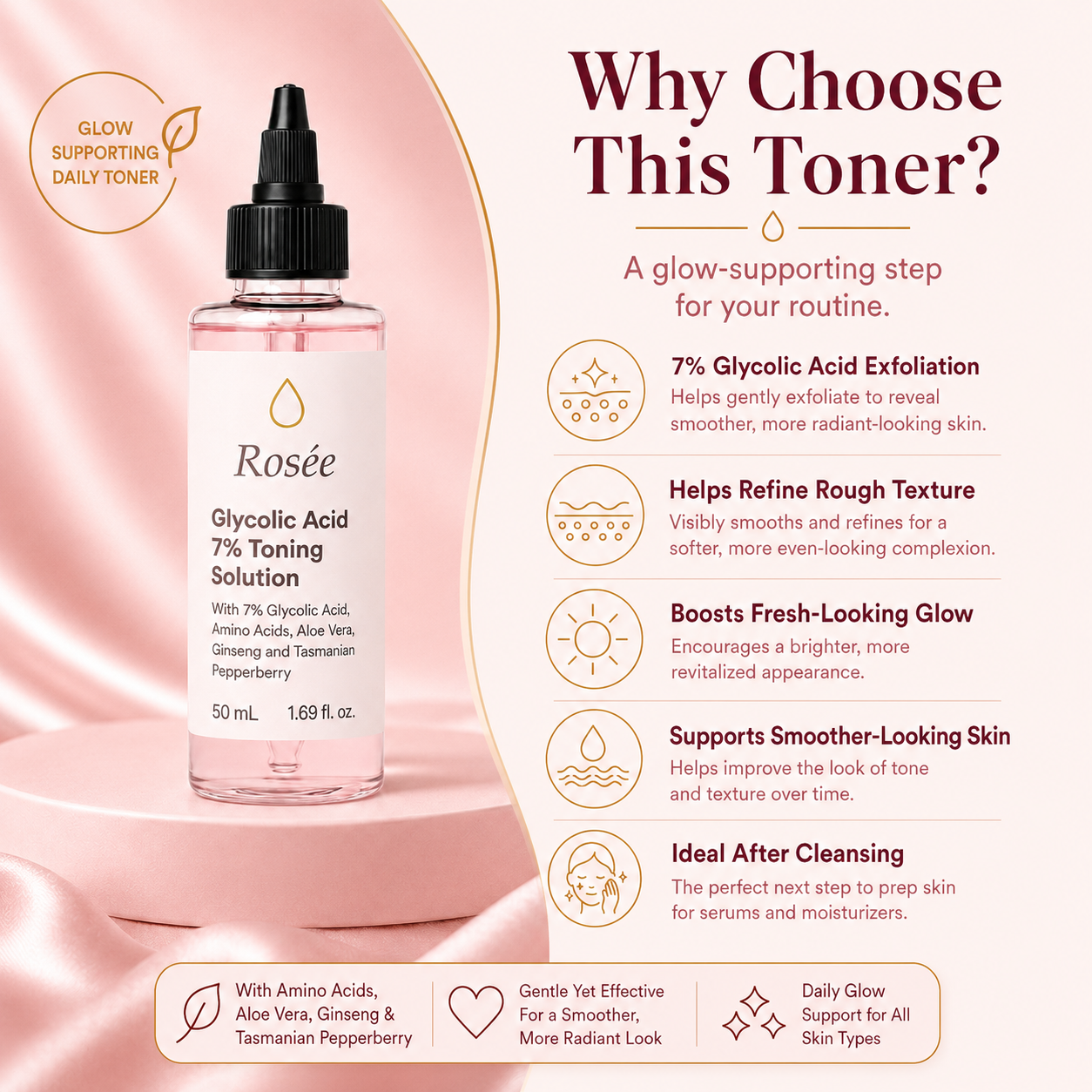 Rosée Glycolic Acid 7% Toner